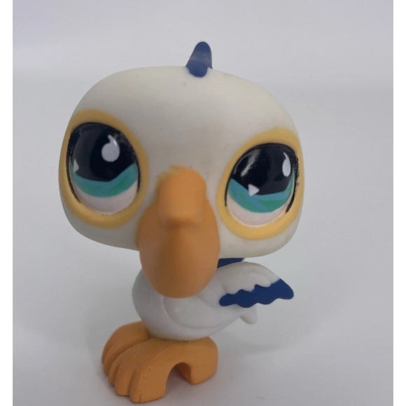 Littlest Pet Shop LPS Pelican #517 Teardrop Eyes Bird Hasbro 2007 Authentic - Picture 5 of 11